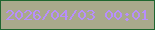 文字の大きさ：4、枠の色：1f662f、背景の色：a9a98c、文字の色：b78efc 無料ブログパーツのブログ時計