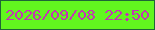 文字の大きさ：5、枠の色：1f6637、背景の色：62f61f、文字の色：c435b4 無料ブログパーツのブログ時計