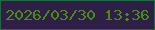 文字の大きさ：1、枠の色：1f6945、背景の色：2f1f47、文字の色：478c16 無料ブログパーツのブログ時計