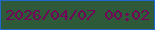 文字の大きさ：1、枠の色：1f69ce、背景の色：2f5a3a、文字の色：740259 無料ブログパーツのブログ時計