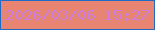 文字の大きさ：1、枠の色：1f6ac4、背景の色：e78472、文字の色：cb7ed9 無料ブログパーツのブログ時計