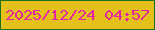 文字の大きさ：1、枠の色：1f701a、背景の色：e3c01a、文字の色：e424a1 無料ブログパーツのブログ時計