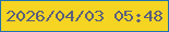 文字の大きさ：1、枠の色：1f70af、背景の色：f5d422、文字の色：5b5f7b 無料ブログパーツのブログ時計