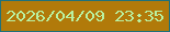 文字の大きさ：5、枠の色：1f717a、背景の色：b17a0a、文字の色：b9f1a1 無料ブログパーツのブログ時計