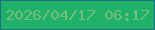 文字の大きさ：1、枠の色：1f7182、背景の色：1fb16a、文字の色：76bc7a 無料ブログパーツのブログ時計