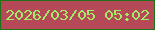 文字の大きさ：4、枠の色：1f7217、背景の色：b64958、文字の色：a5ec66 無料ブログパーツのブログ時計