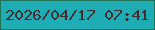 文字の大きさ：2、枠の色：1f7357、背景の色：1eadb4、文字の色：412e31 無料ブログパーツのブログ時計