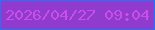 文字の大きさ：3、枠の色：1f75f6、背景の色：913ace、文字の色：c84fe7 無料ブログパーツのブログ時計