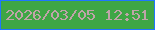 文字の大きさ：2、枠の色：1f76ff、背景の色：3ea645、文字の色：c0a4a9 無料ブログパーツのブログ時計