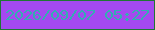 文字の大きさ：2、枠の色：1f7734、背景の色：a449f0、文字の色：33aeb2 無料ブログパーツのブログ時計