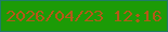 文字の大きさ：3、枠の色：1f7b67、背景の色：1c9b06、文字の色：b45918 無料ブログパーツのブログ時計