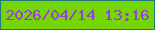 文字の大きさ：1、枠の色：1f7b77、背景の色：76d605、文字の色：983fda 無料ブログパーツのブログ時計