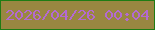 文字の大きさ：3、枠の色：1f7c14、背景の色：998741、文字の色：b36ad1 無料ブログパーツのブログ時計