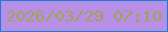 文字の大きさ：3、枠の色：1f7cd8、背景の色：b78fe6、文字の色：a2a252 無料ブログパーツのブログ時計