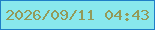 文字の大きさ：3、枠の色：1f7ec7、背景の色：89e8ed、文字の色：939a58 無料ブログパーツのブログ時計