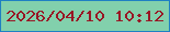 文字の大きさ：2、枠の色：1f80c3、背景の色：82d0ac、文字の色：981725 無料ブログパーツのブログ時計
