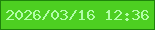文字の大きさ：4、枠の色：1f830b、背景の色：4dcf21、文字の色：b1fea7 無料ブログパーツのブログ時計