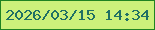 文字の大きさ：4、枠の色：1f8322、背景の色：ccf17b、文字の色：207064 無料ブログパーツのブログ時計