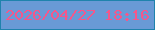 文字の大きさ：1、枠の色：1f83ad、背景の色：699ad6、文字の色：f4578b 無料ブログパーツのブログ時計