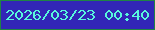 文字の大きさ：2、枠の色：1f8445、背景の色：3226b7、文字の色：58f8dc 無料ブログパーツのブログ時計