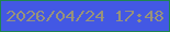 文字の大きさ：3、枠の色：1f8550、背景の色：4358e4、文字の色：98937b 無料ブログパーツのブログ時計