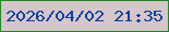 文字の大きさ：4、枠の色：1f8626、背景の色：d4c6ca、文字の色：0e3f9c 無料ブログパーツのブログ時計