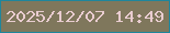 文字の大きさ：3、枠の色：1f869c、背景の色：7f775c、文字の色：e9ccd0 無料ブログパーツのブログ時計