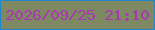文字の大きさ：2、枠の色：1f87c9、背景の色：7e8862、文字の色：a738b1 無料ブログパーツのブログ時計