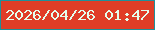 文字の大きさ：1、枠の色：1f909a、背景の色：e03d27、文字の色：e4feec 無料ブログパーツのブログ時計