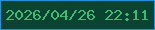 文字の大きさ：4、枠の色：1f93dd、背景の色：094331、文字の色：3cbc6e 無料ブログパーツのブログ時計