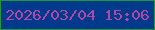 文字の大きさ：5、枠の色：1f953c、背景の色：01398d、文字の色：b248a5 無料ブログパーツのブログ時計