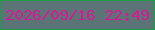 文字の大きさ：2、枠の色：1f9b46、背景の色：5b7577、文字の色：db1798 無料ブログパーツのブログ時計