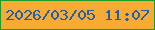 文字の大きさ：4、枠の色：1f9c28、背景の色：f8ab33、文字の色：1e60af 無料ブログパーツのブログ時計