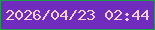 文字の大きさ：4、枠の色：1f9c48、背景の色：702dbd、文字の色：f1d1d2 無料ブログパーツのブログ時計