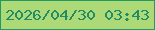 文字の大きさ：1、枠の色：1f9c66、背景の色：add976、文字の色：1f8e68 無料ブログパーツのブログ時計