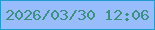 文字の大きさ：4、枠の色：1f9cd2、背景の色：99bcfd、文字の色：3a917f 無料ブログパーツのブログ時計