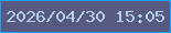 文字の大きさ：3、枠の色：1f9eff、背景の色：565a81、文字の色：b5cfe9 無料ブログパーツのブログ時計