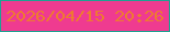 文字の大きさ：5、枠の色：1fa192、背景の色：ef3b90、文字の色：ee7a30 無料ブログパーツのブログ時計