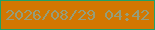 文字の大きさ：1、枠の色：1fa268、背景の色：d27701、文字の色：959d7a 無料ブログパーツのブログ時計