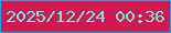 文字の大きさ：1、枠の色：1fa3ea、背景の色：d11850、文字の色：72e9e4 無料ブログパーツのブログ時計