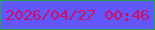 文字の大きさ：2、枠の色：1fa44f、背景の色：6157fa、文字の色：d10e5d 無料ブログパーツのブログ時計