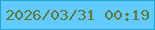 文字の大きさ：1、枠の色：1fa5cf、背景の色：62cbfc、文字の色：617936 無料ブログパーツのブログ時計