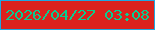 文字の大きさ：4、枠の色：1fa8e0、背景の色：db221d、文字の色：09cc90 無料ブログパーツのブログ時計