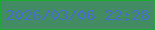 文字の大きさ：3、枠の色：1fa935、背景の色：428b63、文字の色：456ec7 無料ブログパーツのブログ時計