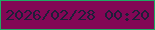 文字の大きさ：5、枠の色：1fa963、背景の色：820755、文字の色：1e1f39 無料ブログパーツのブログ時計