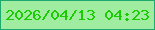 文字の大きさ：5、枠の色：1fa971、背景の色：a0eda1、文字の色：1dcb05 無料ブログパーツのブログ時計