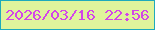 文字の大きさ：5、枠の色：1faabc、背景の色：e0f49c、文字の色：d346e9 無料ブログパーツのブログ時計
