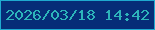 文字の大きさ：3、枠の色：1faad0、背景の色：062d78、文字の色：2db4ba 無料ブログパーツのブログ時計