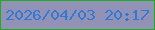 文字の大きさ：3、枠の色：1fad1e、背景の色：9192b6、文字の色：3378d2 無料ブログパーツのブログ時計
