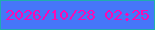文字の大きさ：2、枠の色：1fadaf、背景の色：4676f9、文字の色：fc09b3 無料ブログパーツのブログ時計